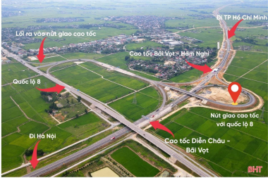 Hướng dẫn vào ra 6 nút giao trên tuyến cao tốc Hà Tĩnh